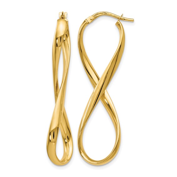 Leslie's Gold Polished Twist Hoop Earrings