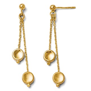 Leslie's 14k Polished and Satin Post Dangle Earrings