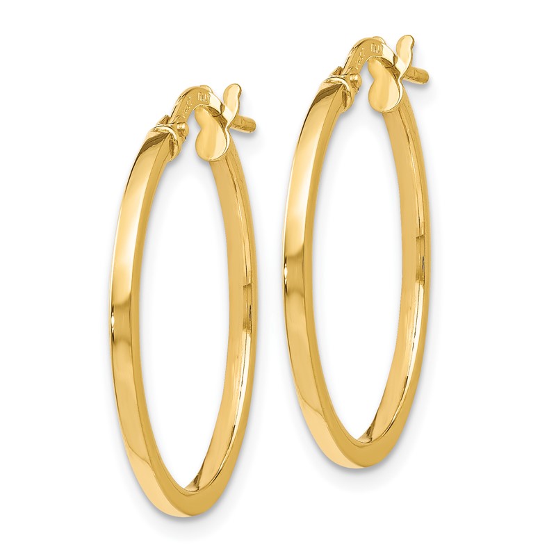 14K Polished Hoop Earrings