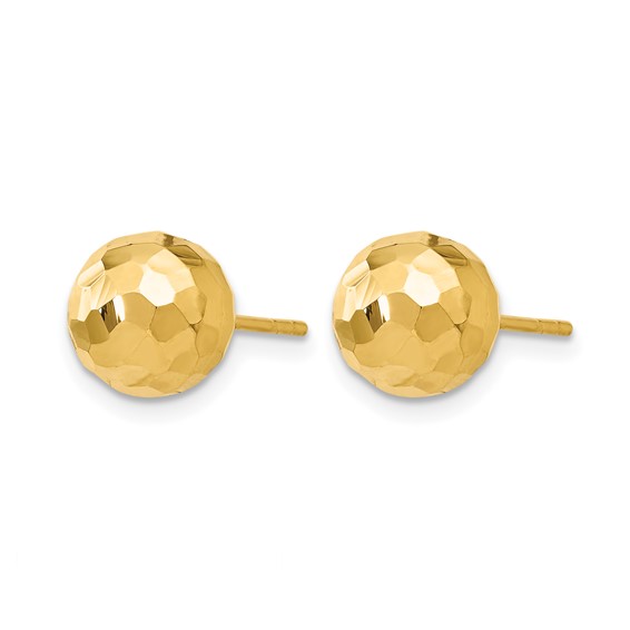 Leslie's Gold Polished and Diamond-cut Post Earrings