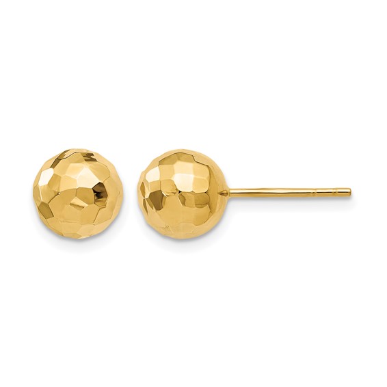 Leslie's Gold Polished and Diamond-cut Post Earrings
