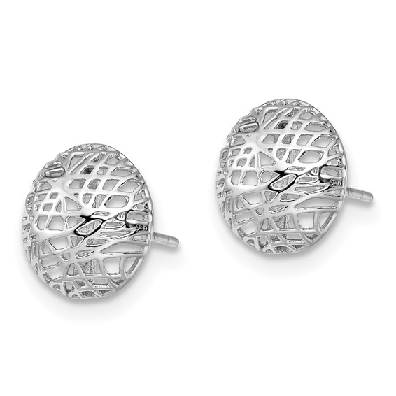 Leslie's 14K White Gold Textured Post Earrings