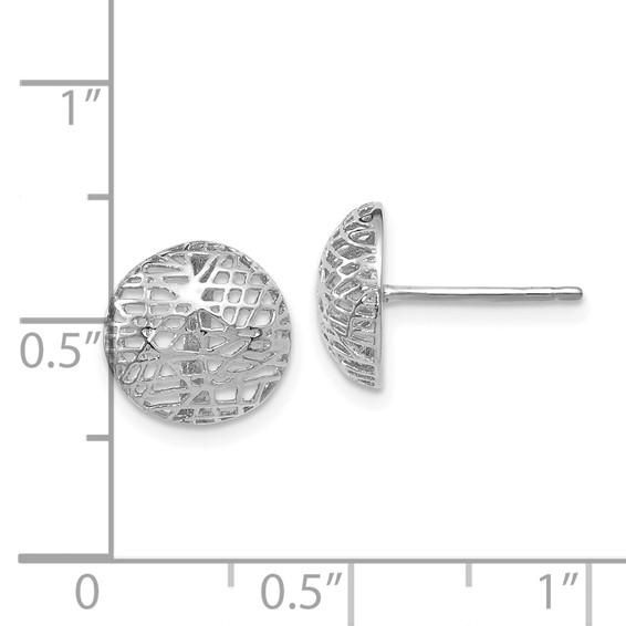 Leslie's 14K White Gold Textured Post Earrings