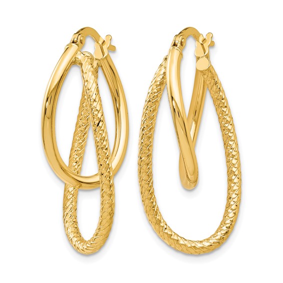 Leslie's Gold Twist Hoop Earrings
