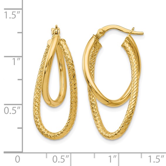 Leslie's Gold Twist Hoop Earrings