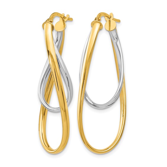Leslie's Gold Polished Twist Hoop Earrings