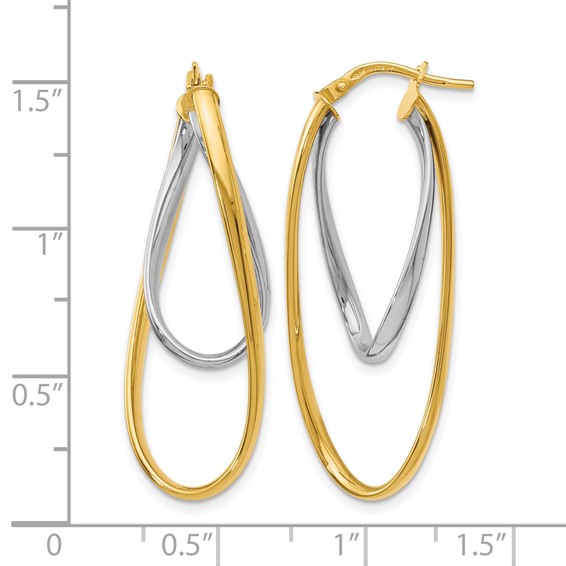 Leslie's Gold Polished Twist Hoop Earrings