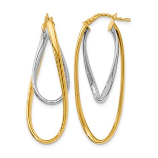Leslie's Gold Polished Twist Hoop Earrings