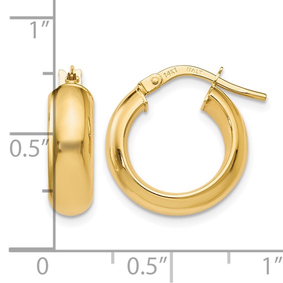 Leslie's 14K Polished Hoop Earrings