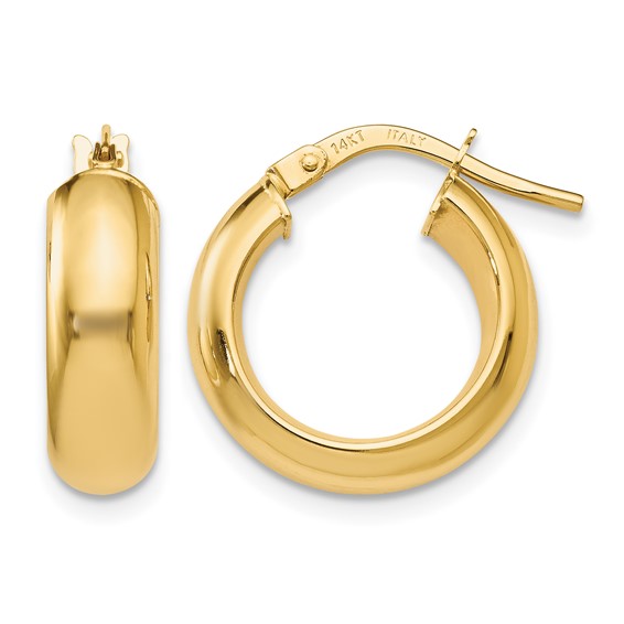 Leslie's 14K Polished Hoop Earrings