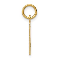 14K Yellow Gold Small Elongated Number 6 Charm view 2