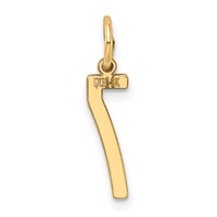 14K Small Elongated Number 7 Charm view 3