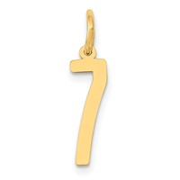 14K Small Elongated Number 7 Charm view 1