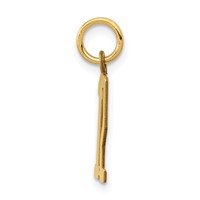 14K Yellow Gold Small Elongated Number 12 Charm view 2
