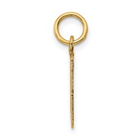 14K Yellow Gold Small Elongated Number 13 Charm view 2