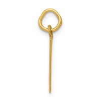 14K Small Elongated Number 17 Charm view 2