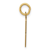 14K Yellow Gold Small Elongated Number 18 Charm view 2