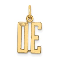 14K Yellow Gold Small Elongated Number 30 Charm view 3