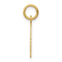 14K Yellow Gold Small Elongated Number 33 Charm view 2