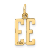14K Yellow Gold Small Elongated Number 33 Charm view 3
