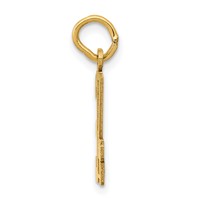 14K Yellow Gold Small Elongated Number 34 Charm view 2