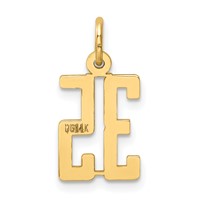 14K Yellow Gold Small Elongated Number 35 Charm view 3