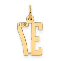14K Yellow Gold Small Elongated Number 37 Charm view 3