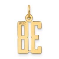 14K Yellow Gold Small Elongated Number 38 Charm view 3