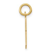 14K Yellow Gold Small Elongated Number 43 Charm view 2