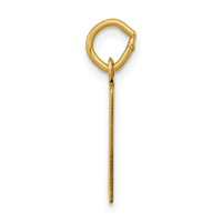 14K Yellow Gold Small Elongated Number 50 Charm view 2