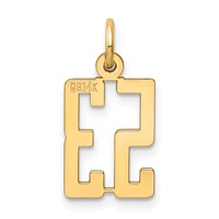 14K Yellow Gold Small Elongated Number 53 Charm view 3