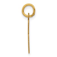 14K Yellow Gold Small Elongated Number 66 Charm view 2