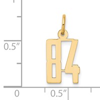14K Yellow Gold Small Elongated Number 84 Charm view 3