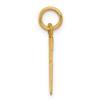 14K Yellow Gold Small Elongated Number 86 Charm view 2