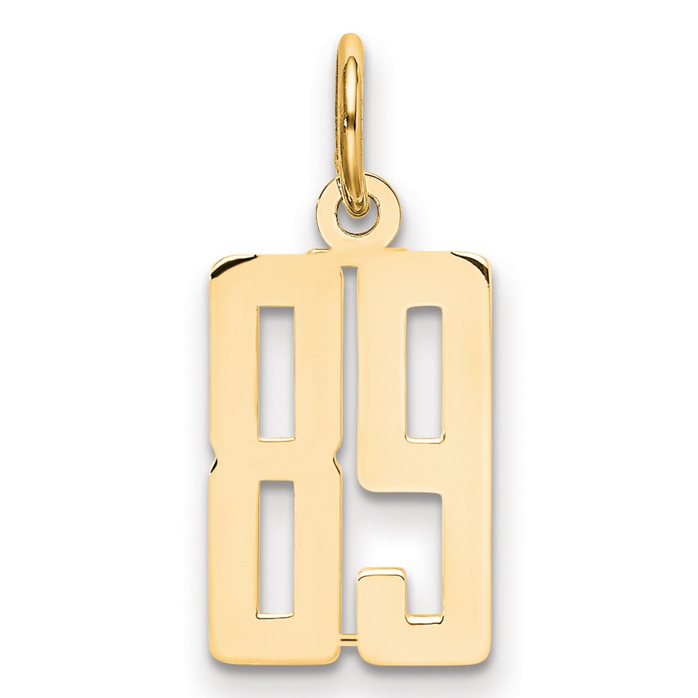 14K Yellow Gold Small Elongated Number 89 Charm