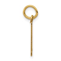 14K Yellow Gold Small Elongated Number 91 Charm view 2