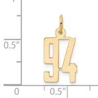 14K Small Elongated Number 94 Charm view 4