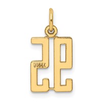 14K Yellow Gold Small Elongated Number 95 Charm view 3