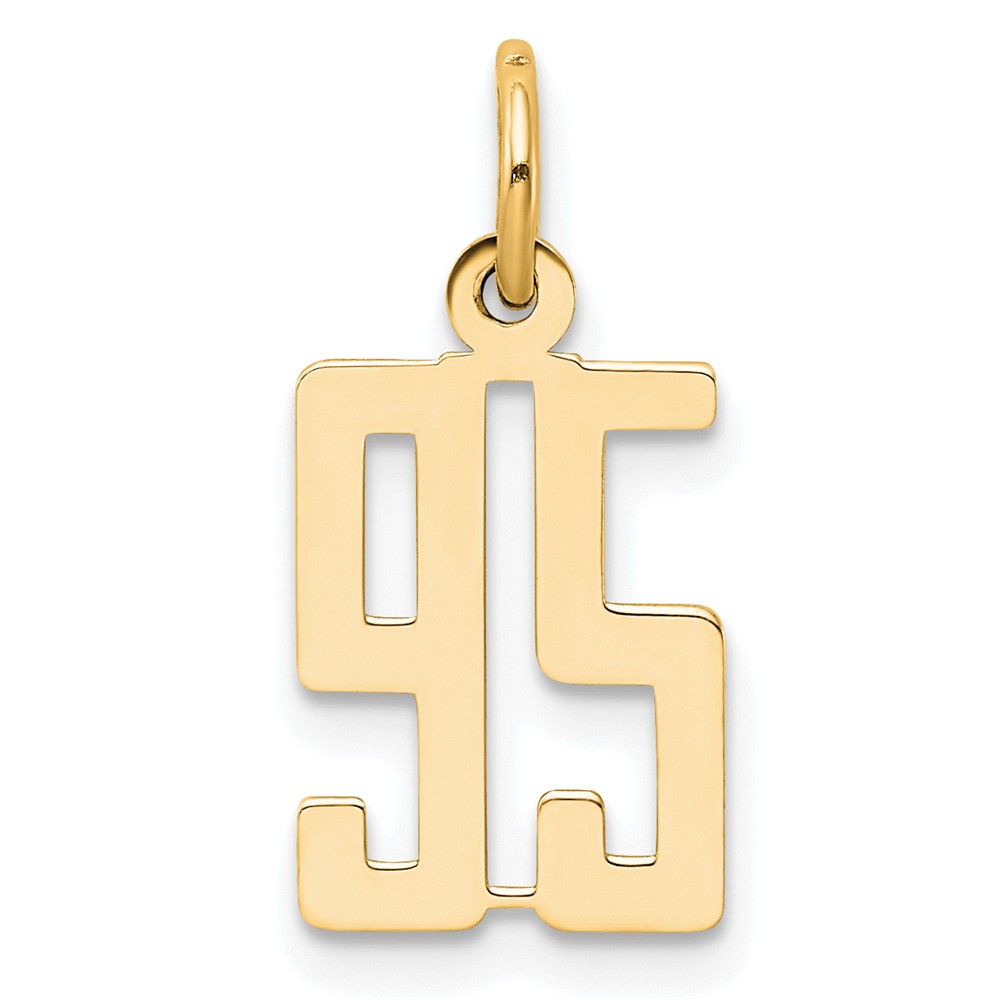 14K Yellow Gold Small Elongated Number 95 Charm