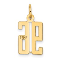 14K Yellow Gold Small Elongated Number 96 Charm view 3