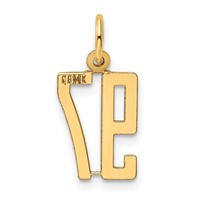14K Yellow Gold Small Elongated Number 97 Charm view 3