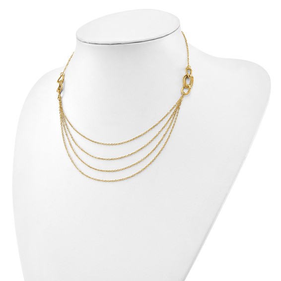 Leslie's 14K Four Layer Rope Chain Necklace
