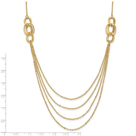 Leslie's 14K Four Layer Rope Chain Necklace