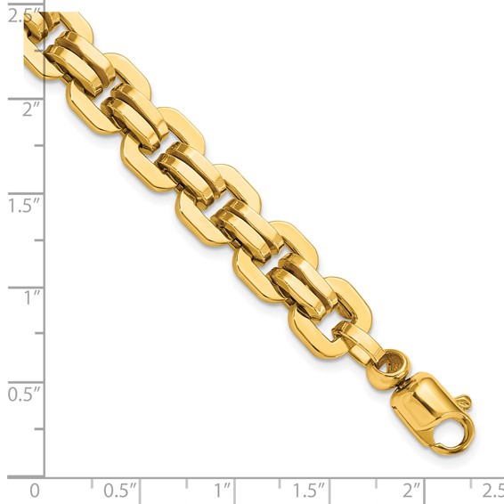 Leslie's 14K Men's Polished Fancy Link Bracelet