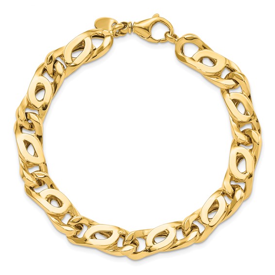 Leslie's 14K Men's Polished Link Bracelet