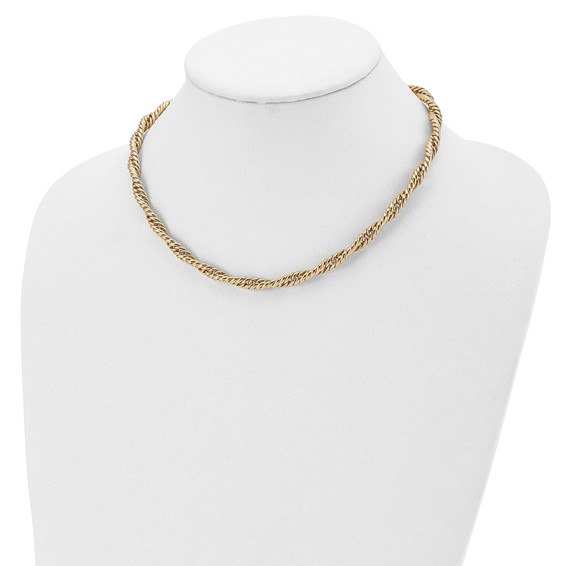 Leslie's 14K Polished Twisted Fancy Link Necklace