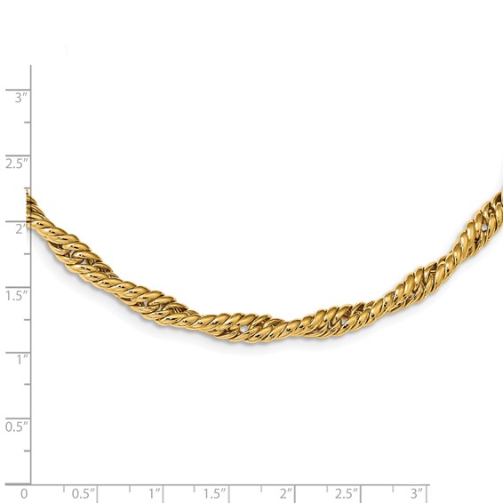 Leslie's 14K Polished Twisted Fancy Link Necklace