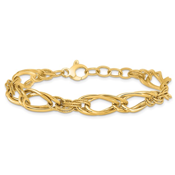 Leslie's 14K Polished Fancy Link Bracelet