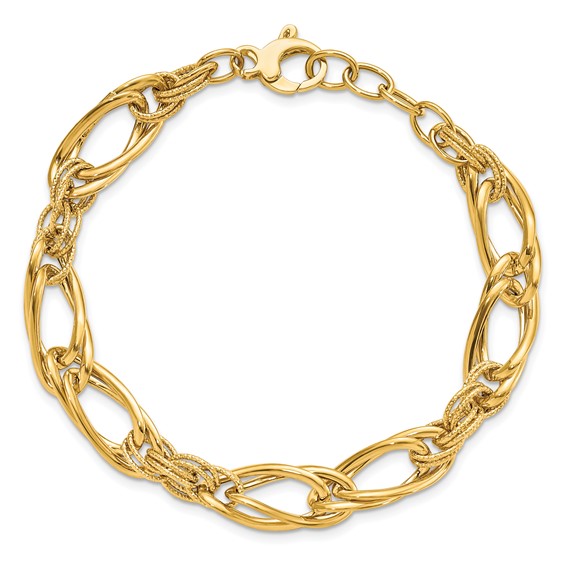 Leslie's 14K Polished Fancy Link Bracelet