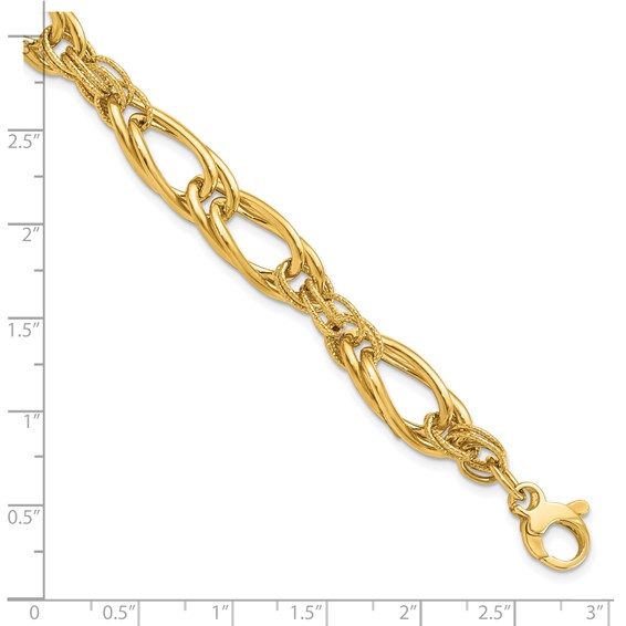 Leslie's 14K Polished Fancy Link Bracelet